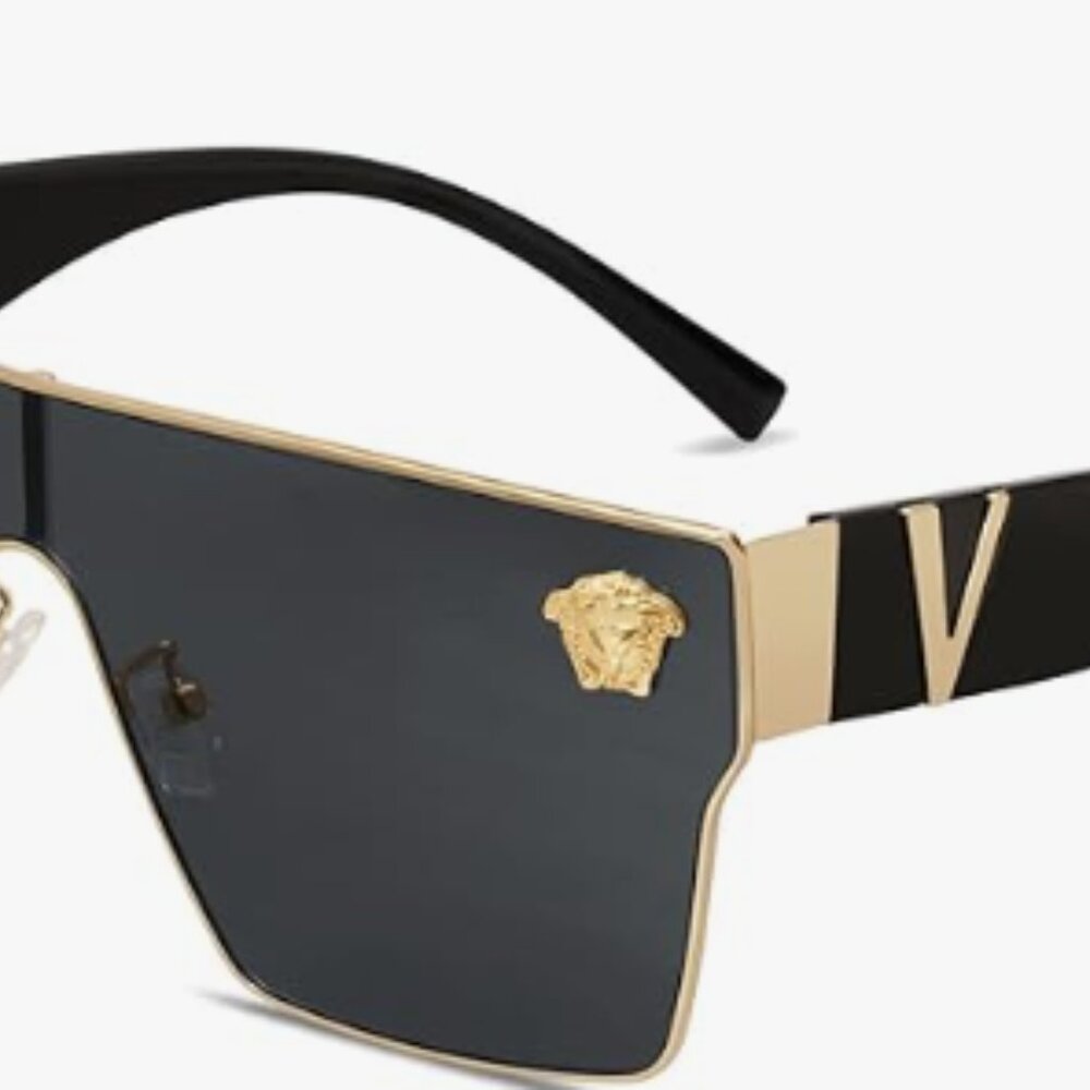 New Oversized Square Shield Polarized Lens Sunglasses - Picture 2 of 8